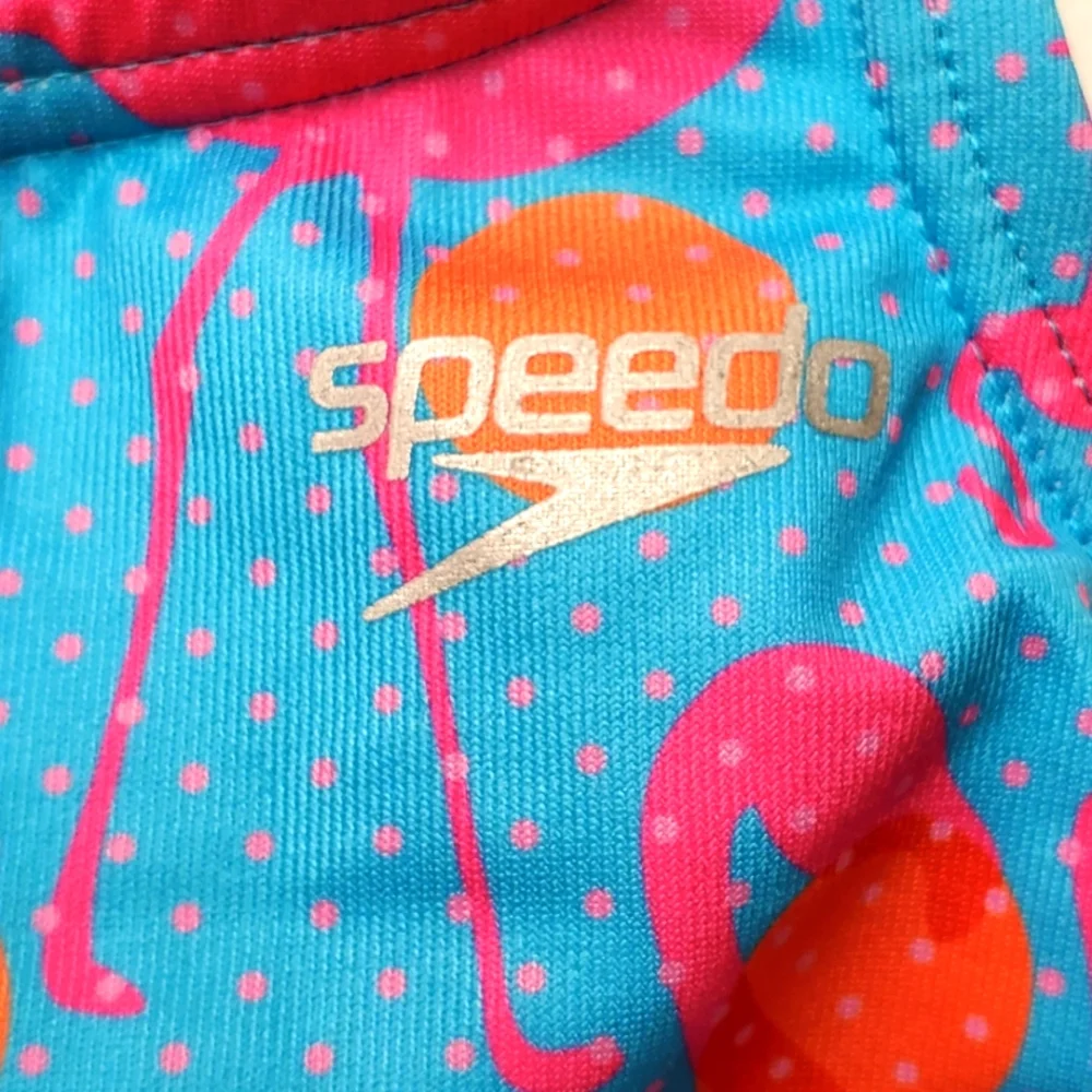 Speedo Endurance Swim Top Pink Flamingoes Size Small Girls